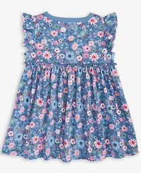 First Impressions Baby Girls Short-Sleeve Floral-Print Dress