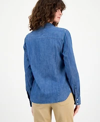 Nautica Jeans Women's Chambray Utility Shirt