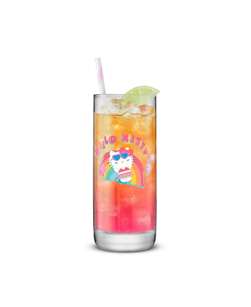 JoyJolt Hello Kitty Friends Summer Drinking Glasses, Set of 4