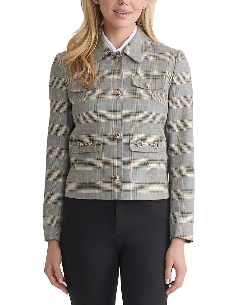 Jones New York Petite Glen Plaid Jacket