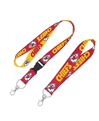 Wincraft Kansas City Chiefs 2-Pack Lanyard with Detachable Buckle Key Strap Set