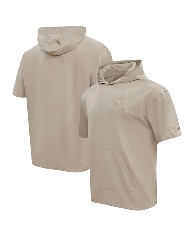 Pro Standard Men's Tan Dallas Cowboys Neutrals Capsule Short Sleeve Pullover Hoodie