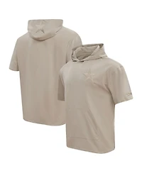Pro Standard Men's Tan Dallas Cowboys Neutrals Capsule Short Sleeve Pullover Hoodie