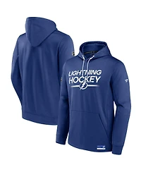 Fanatics Men's Blue Tampa Bay Lightning Authentic Pro Fleece Pullover Hoodie