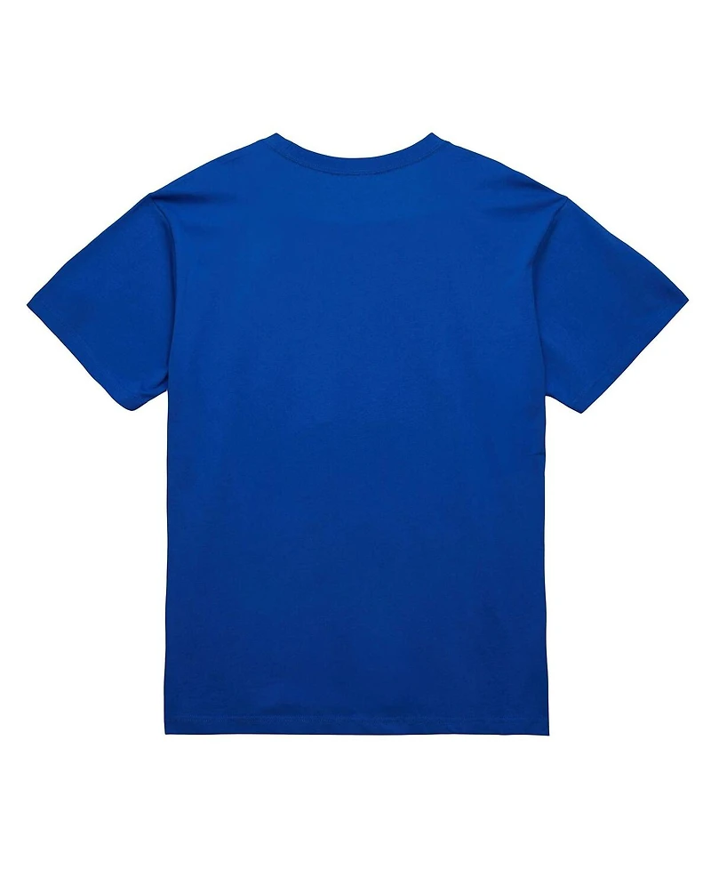 Mitchell & Ness Men's Blue New York Knicks Hardwood Classics Logo T-Shirt