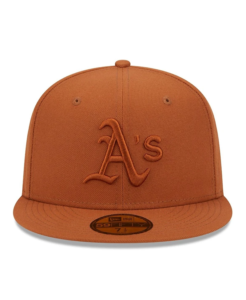 New Era Men's Brown Athletics Spring Color 59FIFTY Fitted Hat