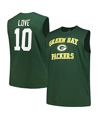 Fanatics Men's Jordan Love Green Bay Packers Big Tall Muscle Tank Top