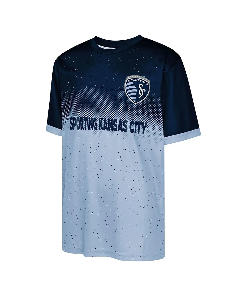 Outerstuff Big Boys and Girls Navy Sporting Kansas City Stalwart Defender T-Shirt