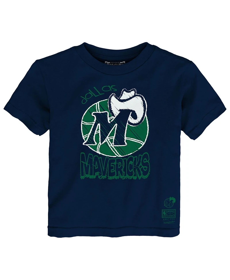 Mitchell & Ness Toddler Navy Dallas Mavericks Favorite Team T-Shirt