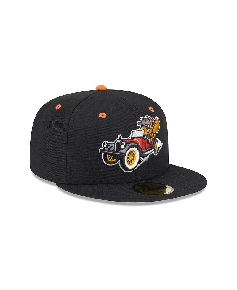 New Era Men's Black Winston-Salem Dash Theme Nights 59FIFTY Fitted Hat