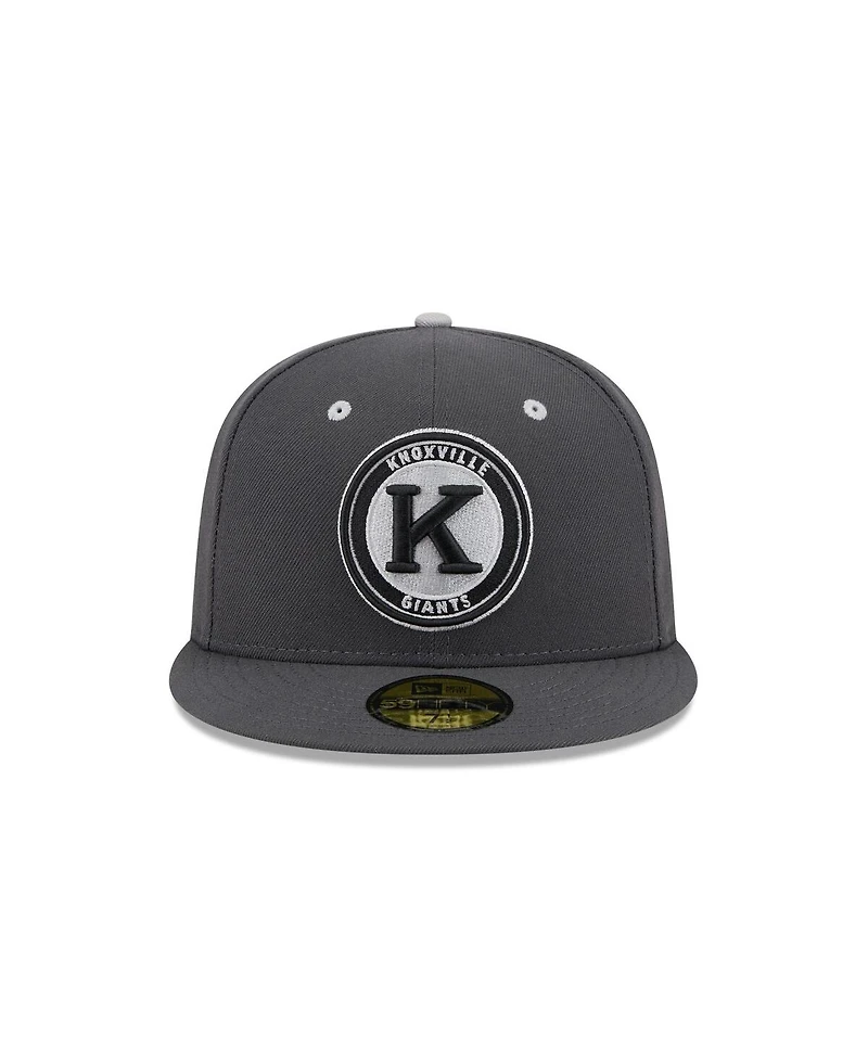 New Era Men's Charcoal Knoxville Smokies Theme Nights 59FIFTY Fitted Hat