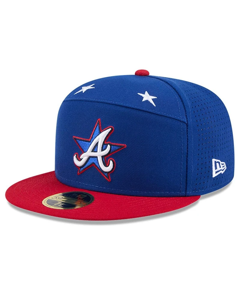 New Era Men's Blue/Red Atlanta Braves 2025 Mlb All-Star Game Workout Side Patch 59FIFTY Fitted Hat