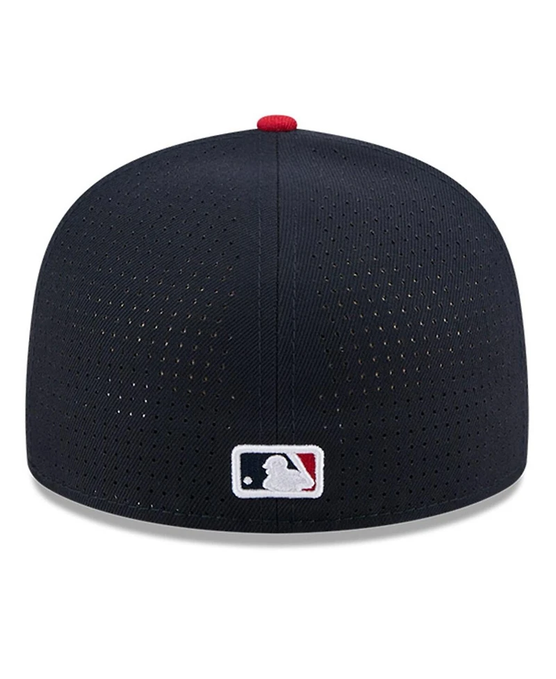 New Era Men's Navy/Red Minnesota Twins 2025 Mlb All-Star Game Workout Side Patch 59FIFTY Fitted Hat