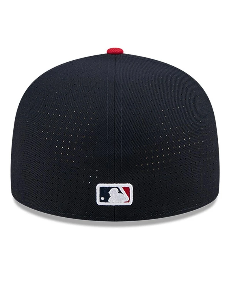 New Era Men's Navy/Red Los Angeles Angels 2025 Mlb All-Star Game Workout Side Patch 59FIFTY Fitted Hat
