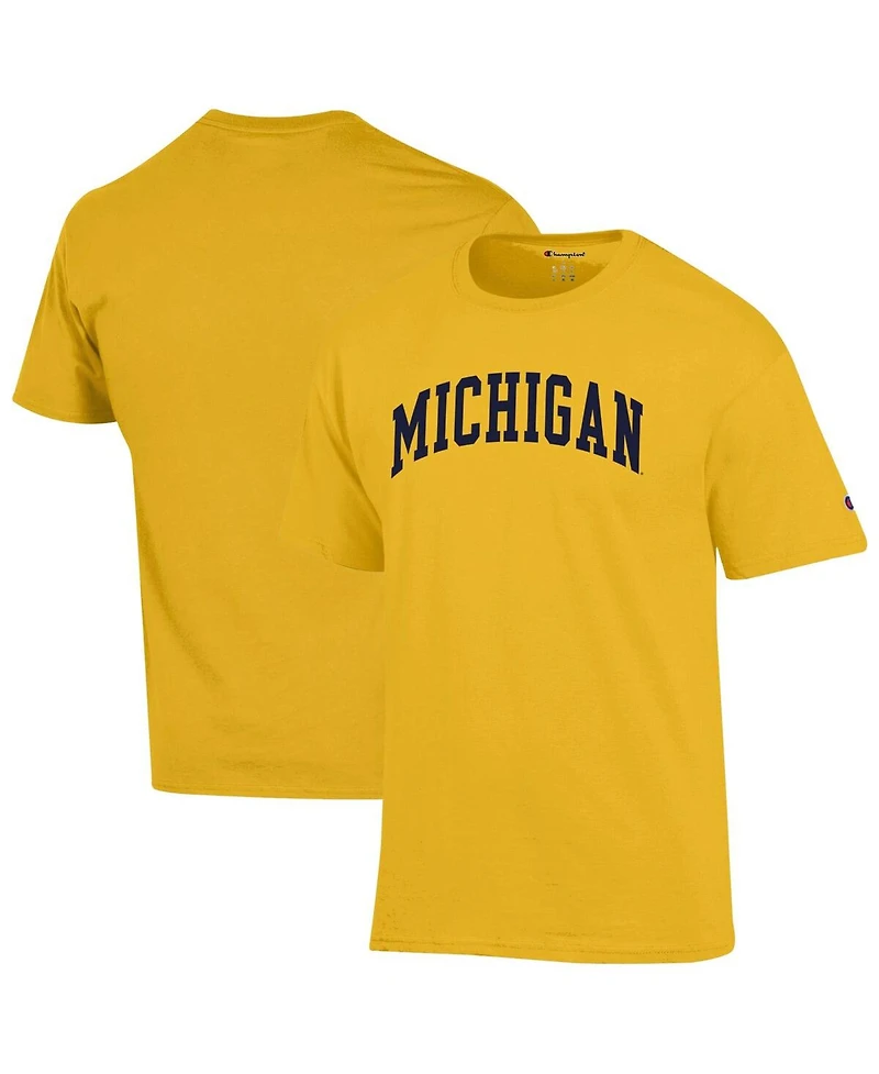 Champion Men's Maize Michigan Wolverines Basic Arch T-Shirt