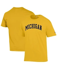 Champion Men's Maize Michigan Wolverines Basic Arch T-Shirt
