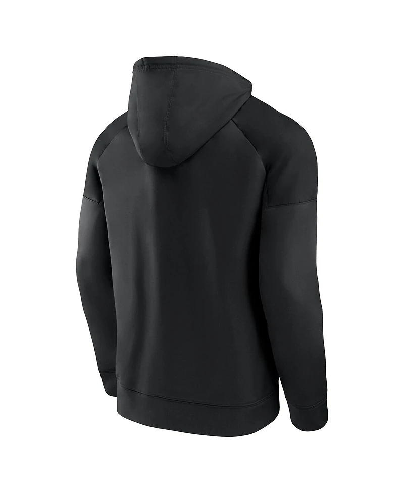 Fanatics Men's Black Philadelphia Flyers Iconic Defender Raglan Pullover Hoodie