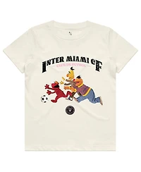 Peace Collective Big Boys and Girls Cream Inter Miami Cf Photorealistic T-Shirt