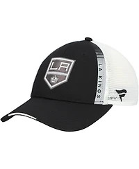 Fanatics Men's Black Los Angeles Kings Authentic Pro Draft Adjustable Trucker Hat