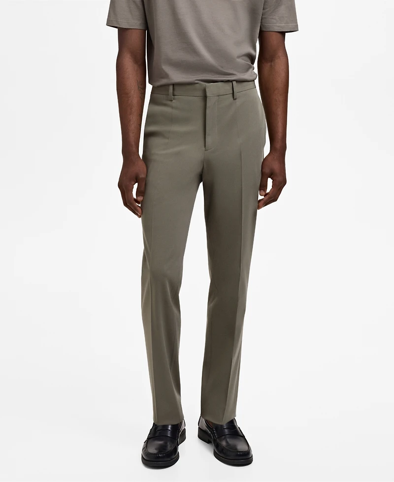 Mango Men's Stretch Fabric Super Slim-Fit Suit Pants