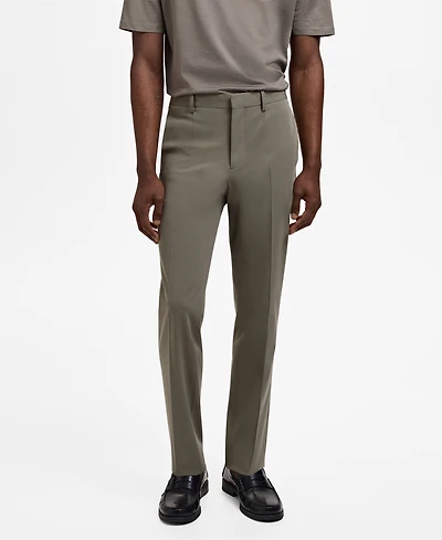 Mango Men's Stretch Fabric Super Slim-Fit Suit Pants