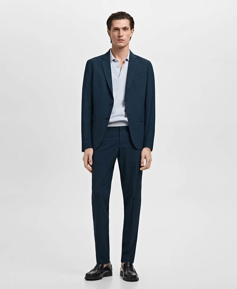 Mango Men's Stretch Fabric Super Slim-Fit Suit Pants