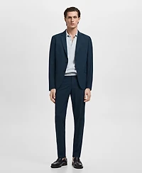 Mango Men's Stretch Fabric Super Slim-Fit Suit Pants