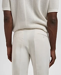 Mango Men's Pleated Linen Lyocell Pants