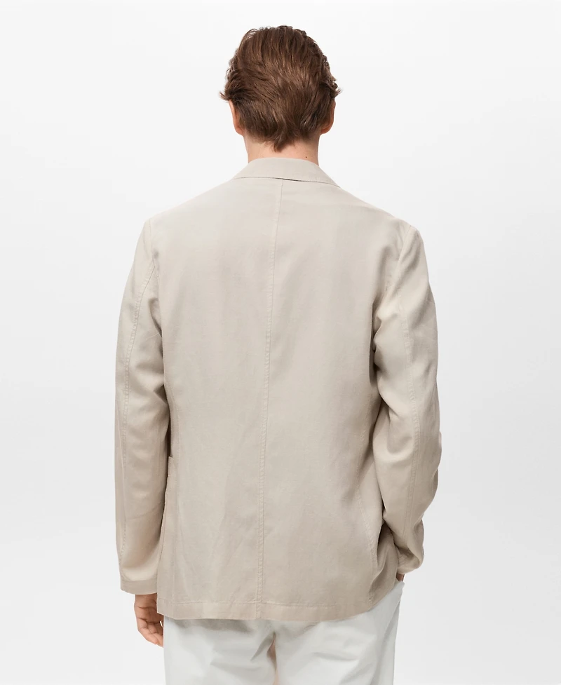 Mango Men's Slim-Fit Linen Suit Blazer