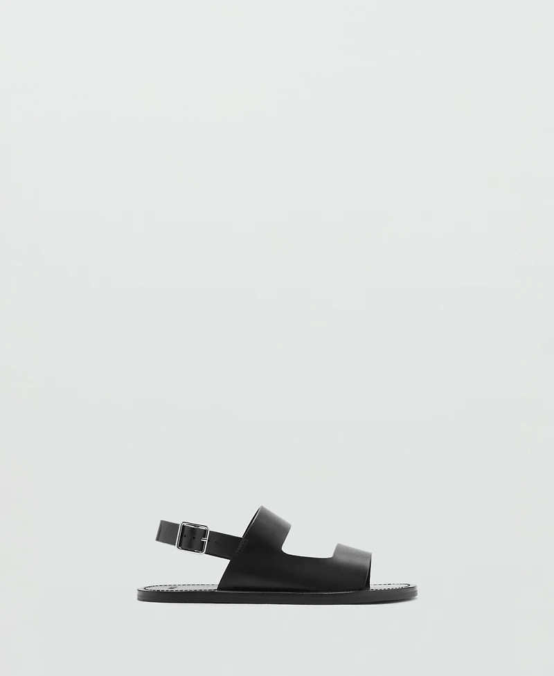 Mango Men's Straps Leather Sandals