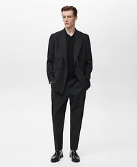 Mango Men's Boston Regular-Fit Double-Breasted Suit Blazer