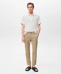 Mango Men's Prato Cropped Tapered Chino Pants
