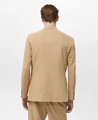 Mango Men's Boston Regular-Fit Double-Breasted Suit Blazer