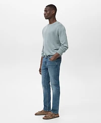Mango Men's Jan Slim-Fit Faded Medium-Wash Jeans