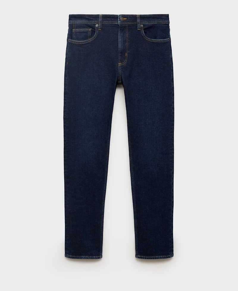 Mango Men's Jan Slim-Fit Dark-Wash Jeans