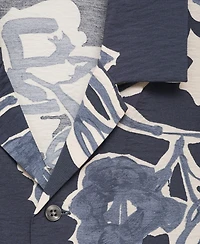 Mango Men's Wrinkled-Effect Floral Shirt