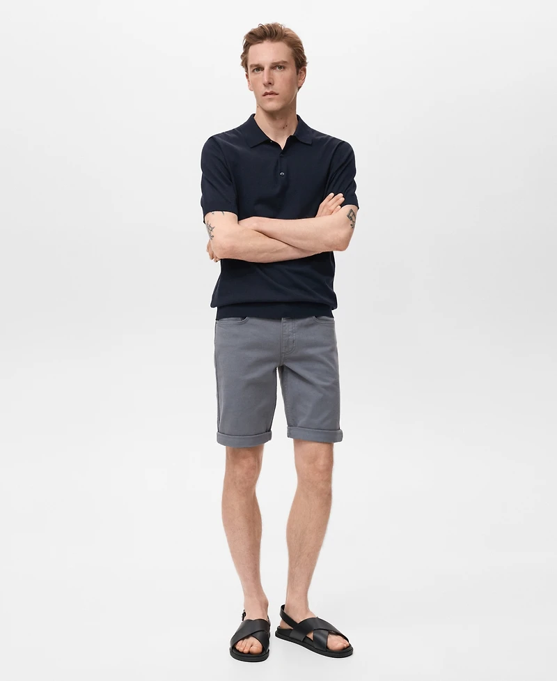 Mango Men's Slim-Fit Denim 11.5" Bermuda Shorts