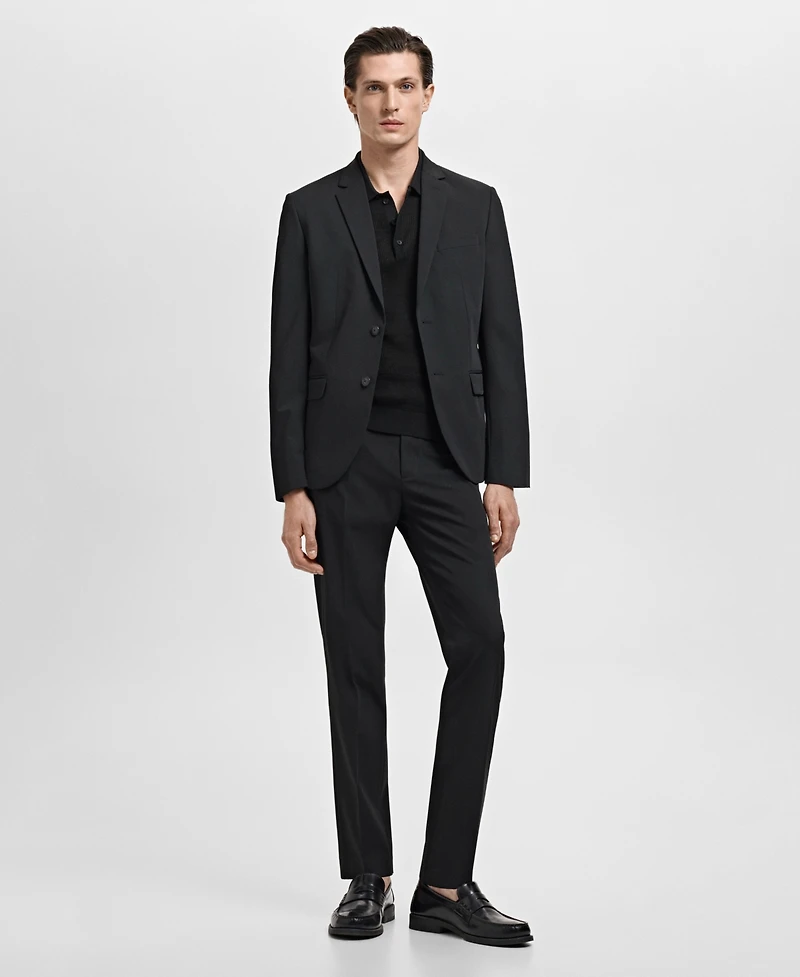 Mango Men's Stretch Fabric Super Slim-Fit Suit Jacket