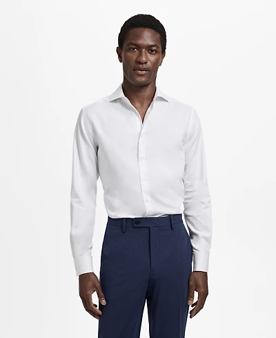 Mango Men's Cotton Slim-Fit Dress Shirt