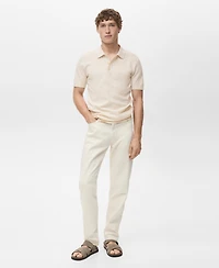 Mango Men's Fine-Knit Cotton Polo Shirt