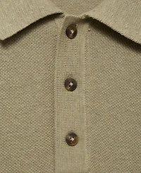 Mango Men's Fine-Knit Cotton Polo Shirt