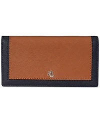 Lauren Ralph Lauren Crosshatch Leather Slim Wallet