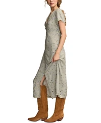 Lucky Brand Women's Simone Floral-Print Midi Dress