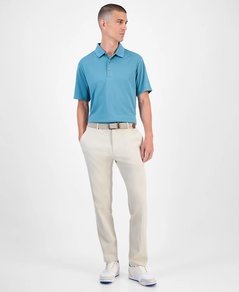 Pga Tour Men's Airflux Regular-Fit Mesh Performance Golf Polo Shirt