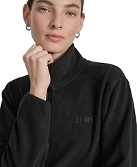 Dkny Women's Zippered Fleece Jacket