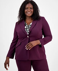 Tahari Asl Plus Single-Button Blazer