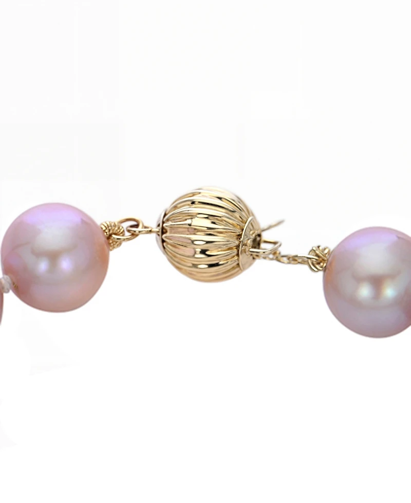 Cultured Freshwater Pearl 18" Collar Necklace in 14k Gold