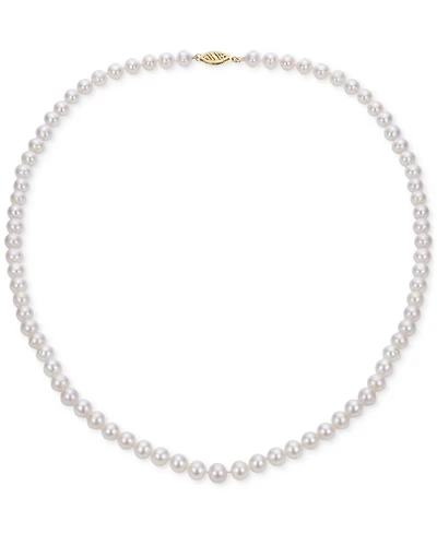 Cultured Freshwater Pearl (6 - 6-1/2mm) Pearl Strand 18" Collar Necklace