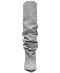 Steve Madden Women's Distortion Knee-High Wide-Calf Slouch Wedge Boots