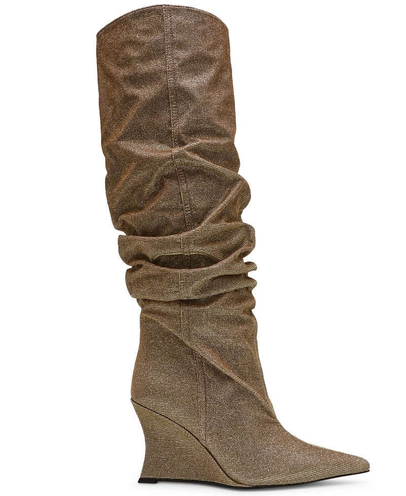 Steve Madden Women's Distortion Knee-High Slouch Wedge Boots